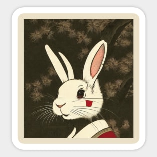 Japanese Samurai Warrior of the Mini Rex Rabbit Sticker